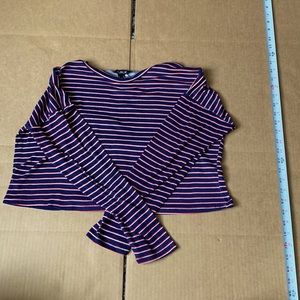 Womens Publik red white and blue striped crop top in a size: M